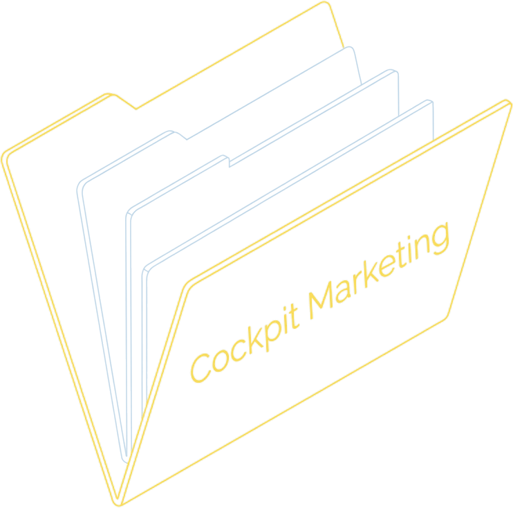 Un dossier nommé Cockpit Marketing contenant trois sous-dossiers