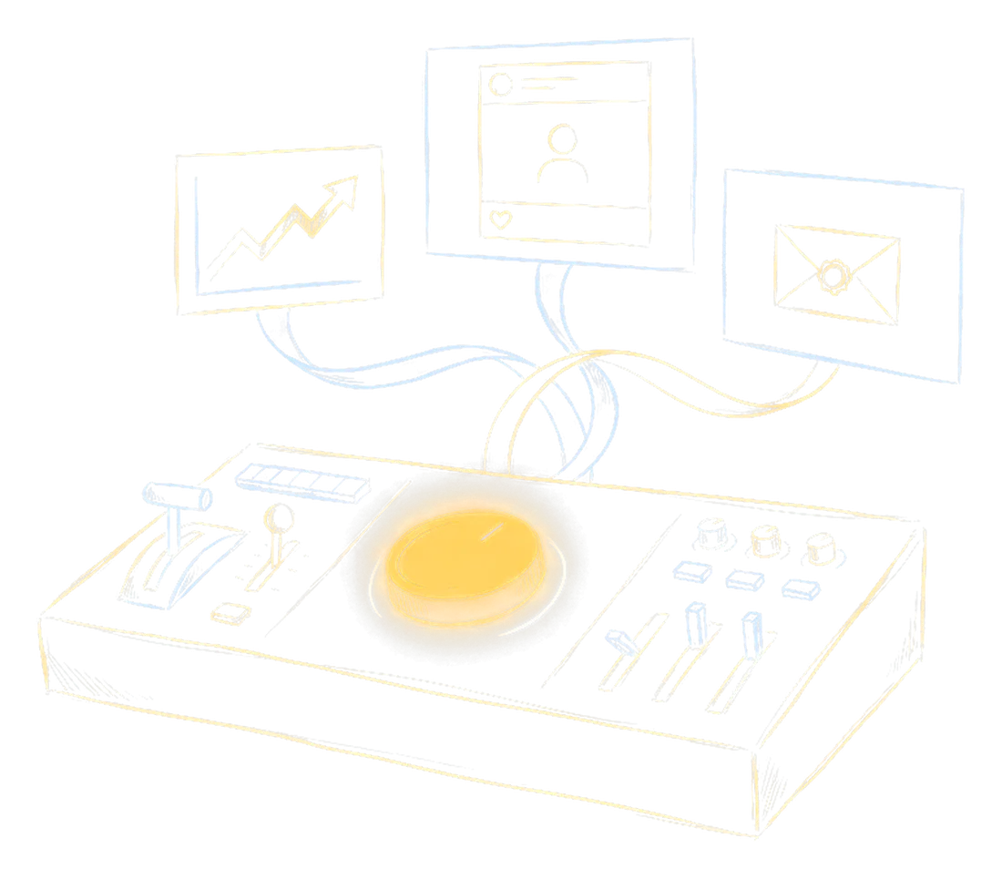 Le poste de pilotage du Cockpit Marketing : une console reliée à vos canaux