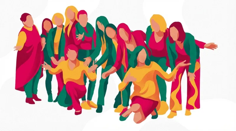 Illustration d'une équipe diverse et inclusive