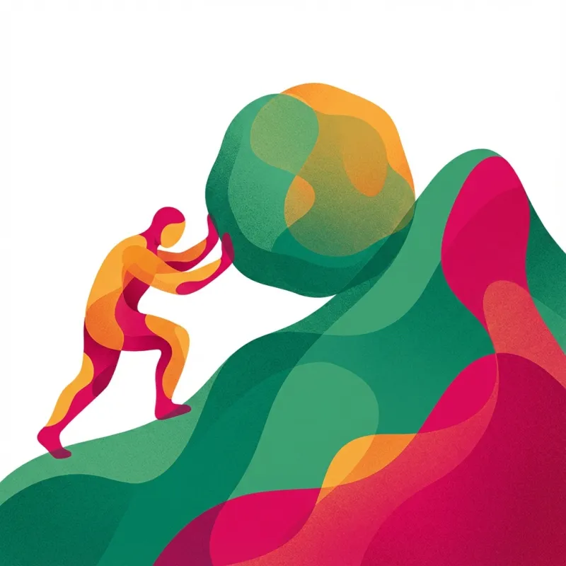 Illustration persévérance et dépassement de soi