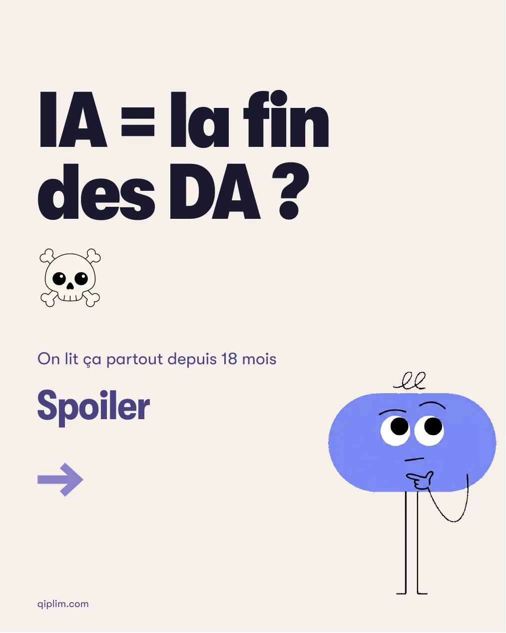 Première page du carrousel LinkedIn DA vs IA